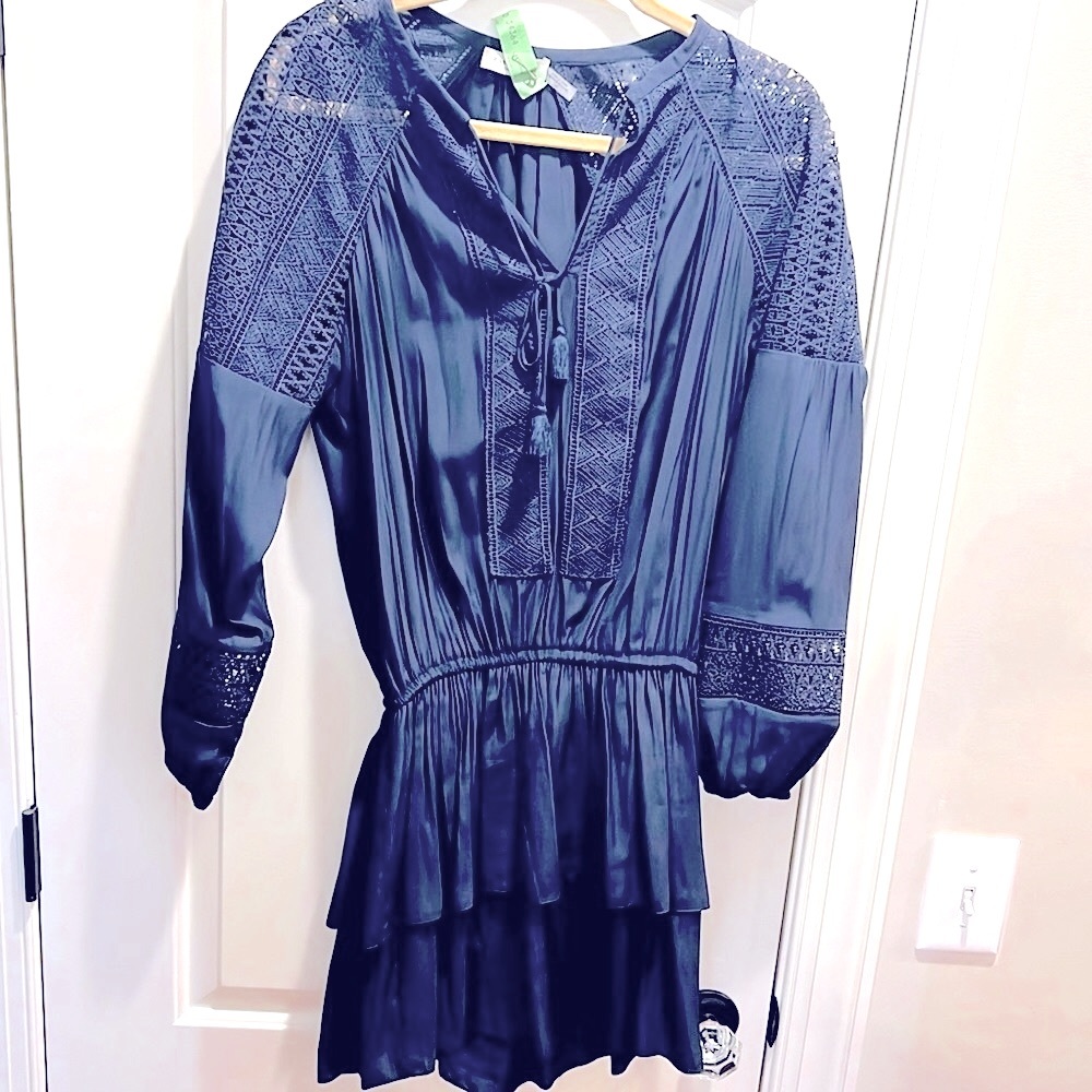 Ramy Brook modern lace Tiered mini skirt